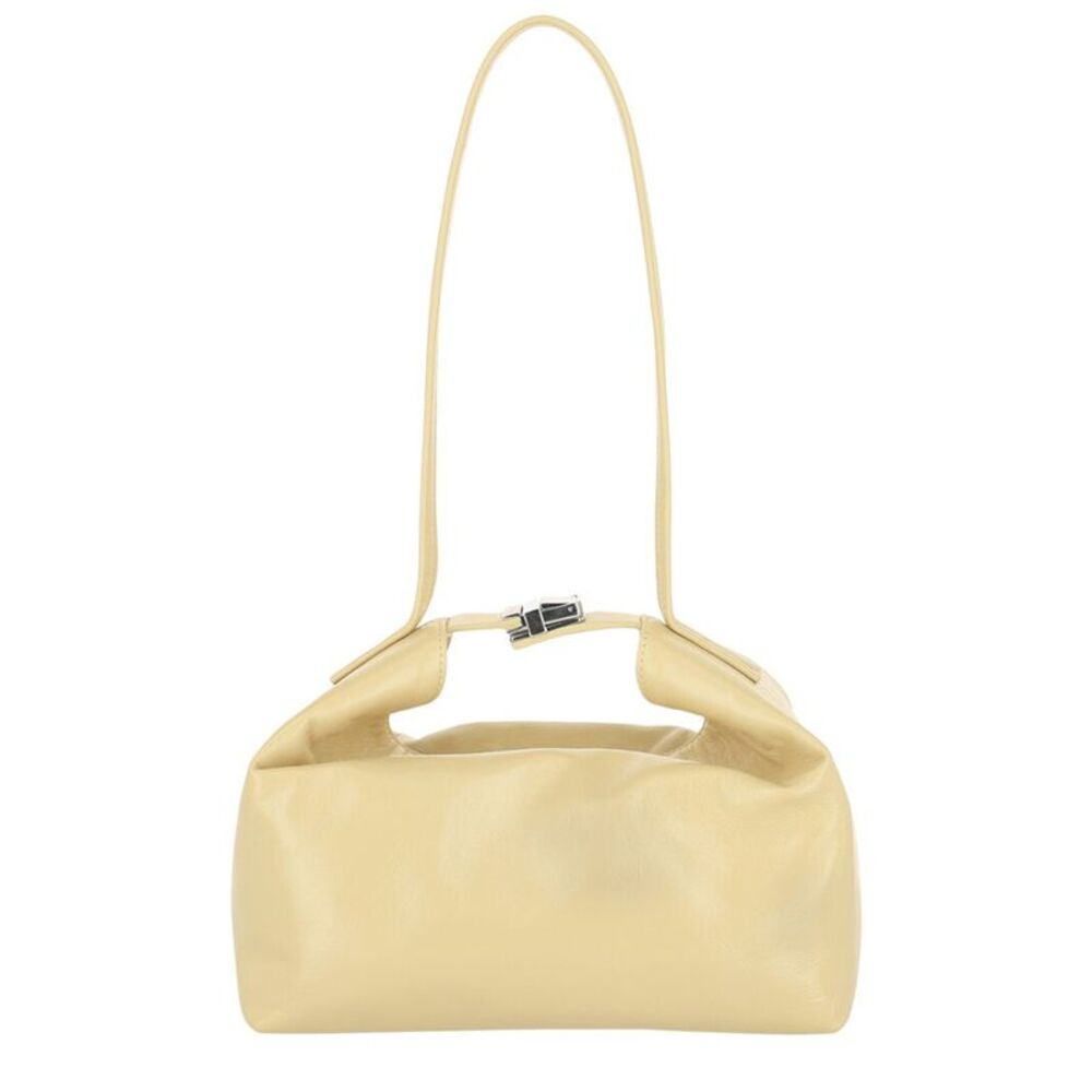 By Far Bea Creased Leather Shoulder Bag